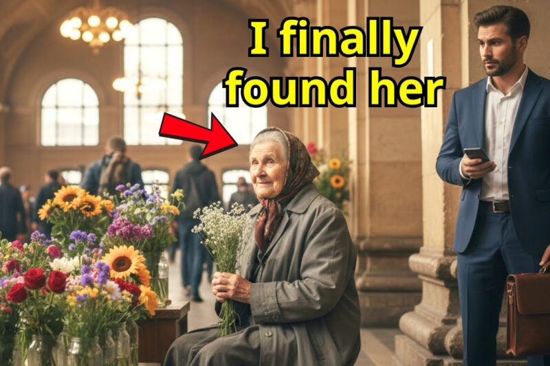 An Old Woman Sold Flowers at the Station… Until a Millionaire Returned to Repay Her Kindness