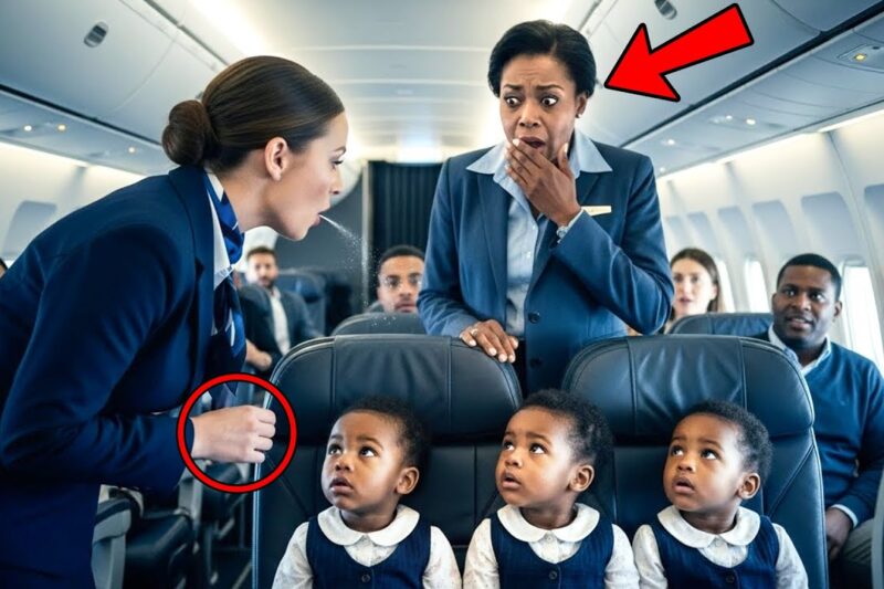 Flight Attendant Spits on Black Triplets — NEXT, Realized Too Late Their Mother Runs the Airline