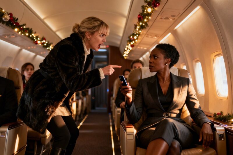 Christmas Flight Woman Harasses Black CEO in First Class—Freezes When She Owns the Airline