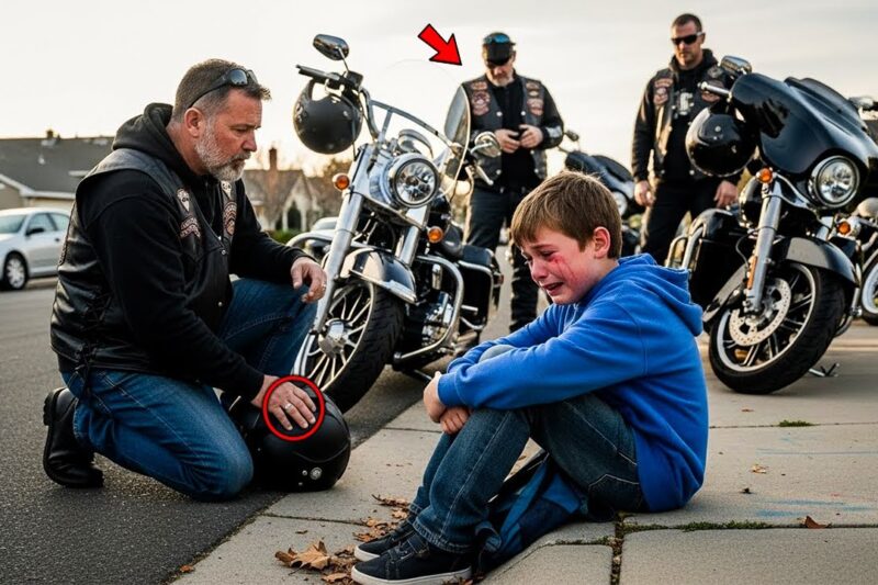 A Boy Was Crying Alone on the Curb, Bikers Stopped to Ask Why.
