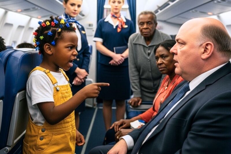 “Brave Young Girl Stands Up for Elderly Black Woman After Arrogant Passenger Steals Her First-Class Seat!”