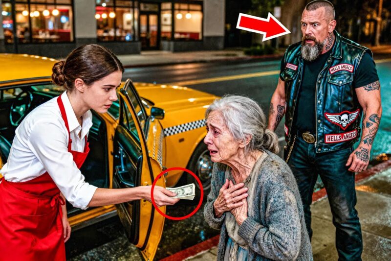 The Waitress Paid For A Taxi For An Old Woman… 1 Hour Later She Was In Shock When BIKERS…