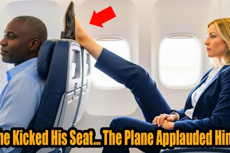 A racist woman kicked a black man’s seat, and 5 minutes later the whole plane applauded him!
