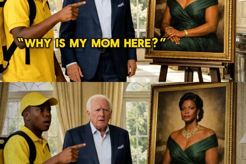 Black Delivery Boy Asks Billionaire “Why Is My Mom’s Photo in Your Mansion?” — Then Truth SHOCKS Him 
