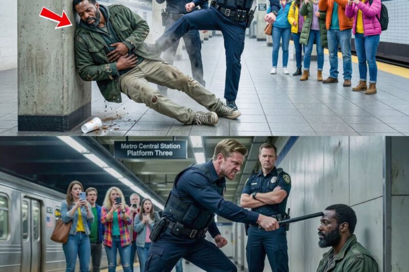 Cop Kicked a Black Homeless Man at the Train Station — Then He Pulled Out a Badge, Officer Went Pale 