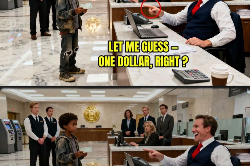 Black Kid in Worn-Out Shoes Went to Bank to Check Account — Manager Laughed Until He Saw the Balance 