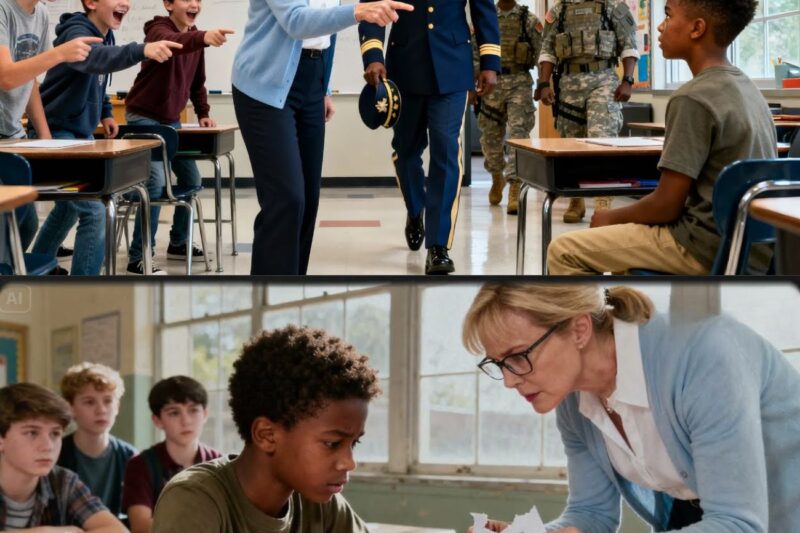 Teacher Calls Black Boy a Liar About His Dad’s Job — Went Silent When 4-Star General Walked In