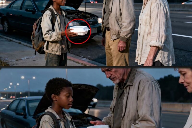 Black Boy Gives His Meal to Elderly Couple  Next Day a Stranger Knocks and His Life Changes Forever 