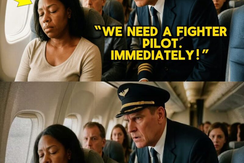 Black Woman Slept On The Flight – Until The Captain Asked In FEAR: “Any Fighter Pilot On Board?” 