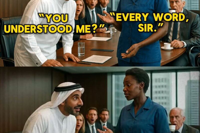 The Saudi Tycoon Spoke In Arabic… And Only The Black Janitor Responded And Silenced Everyone 
