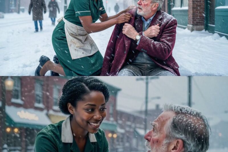 (2) Black Waitress Gave Old Man Her Coat — Next Day, Time Stopped When He Appeared 