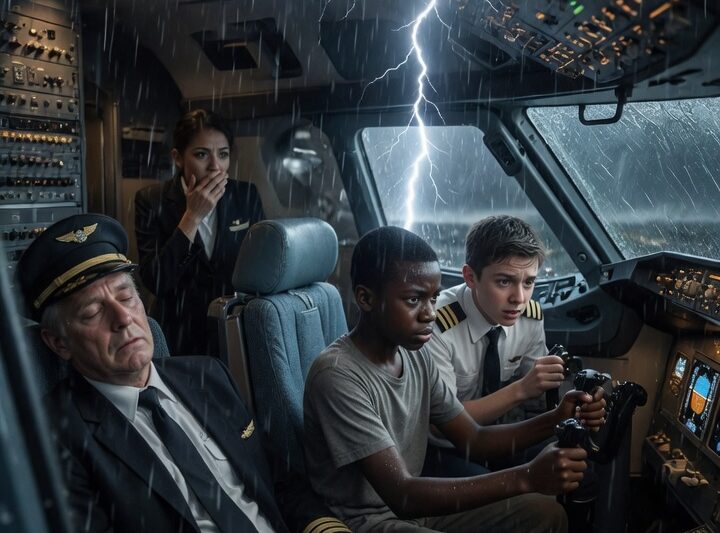 Captain Had Heart Attack, Jet Shaking — Poor Black Boy Took Pilot Seat… Changed Everything 