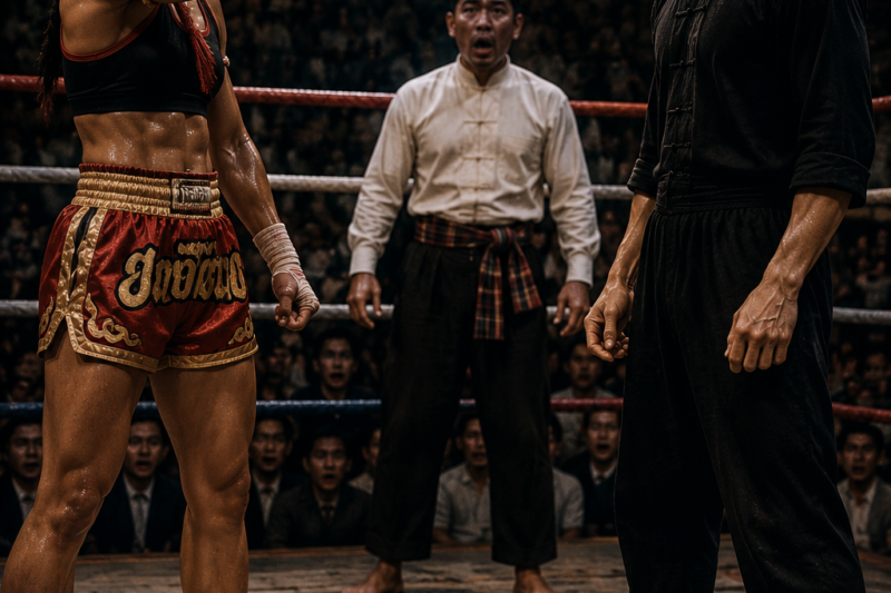 Female Muay Thai Champion Pointed at Bruce Lee and Said ‘You’—What Happened Left Thailand Speechless 