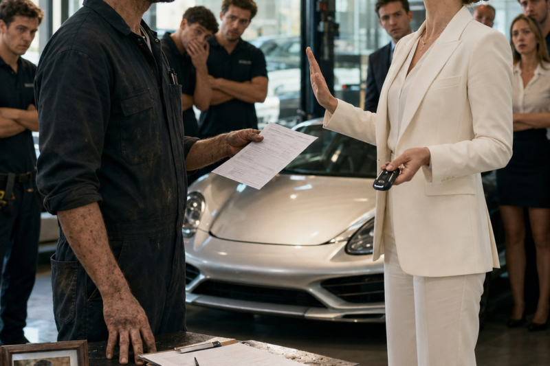 The CEO Refused To Pay A Single Dad Mechanic $199—24 Hours Later Her Father Handed Him $19,000,000 