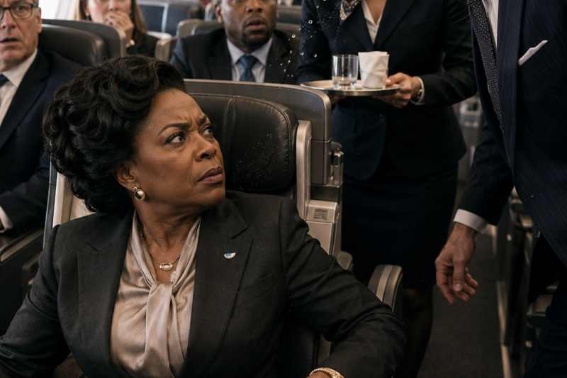 Wealthy Passenger Spits on Black Woman in Business Class—Unaware She’s the Judge Who Can End His Career