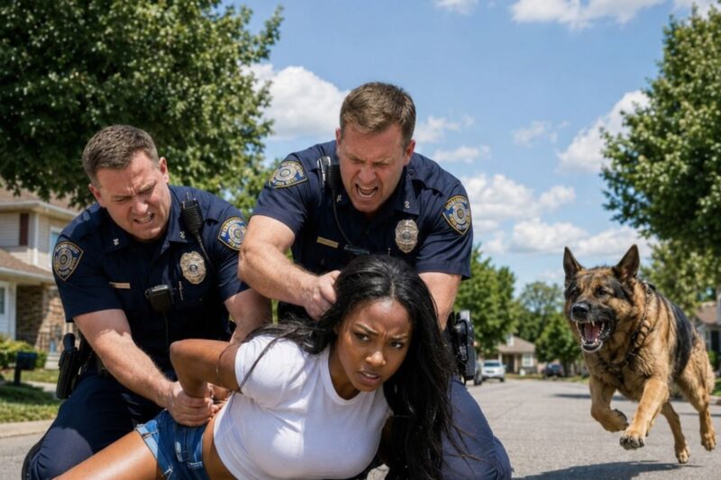 A False Accusation Put the Black Woman in Handcuffs While Bystanders Filmed Her Humiliation—Then Her K9s Appeared, Guarded Her Without Attacking Anyone, and Drew Attention to the One Man Quietly Trying to Leave the Scene