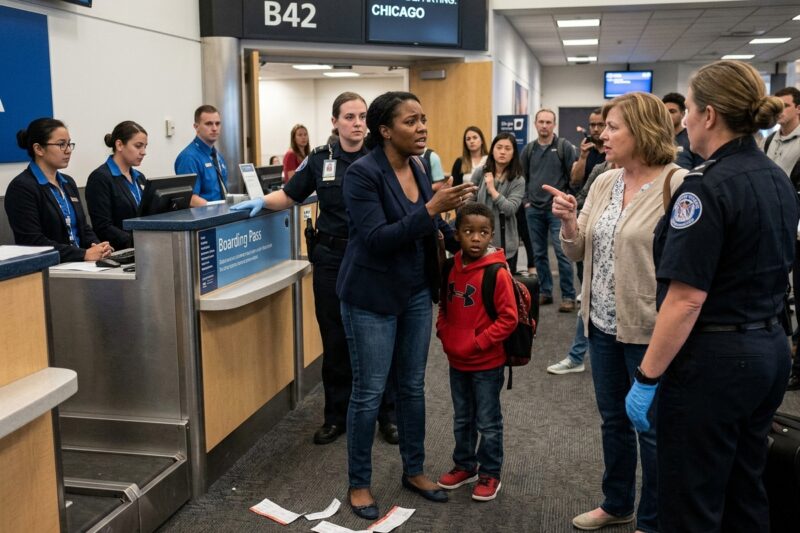 A Passenger Grabbed My Eight-Year-Old’s Boarding Pass At The Gate, Insisting He Couldn’t Fly. The Heated Argument That Followed Ruined Me.