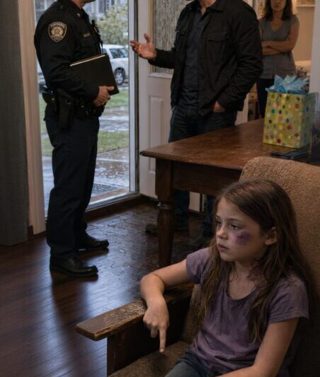 My 7-year-old stepdaughter remained silent while her stepfather spun lie after lie in front of the police officer standing at our door