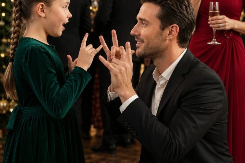 CEO Took Her Deaf Daughter to a Christmas Dinner — The Single Dad’s Sign Language Made Her Smile 