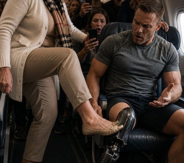 Karen Destroyed Disabled Athlete’s Prosthetic Leg on Flight 777— Unaware of His Identity, Stunned Everyone