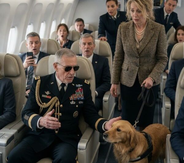 Karen Stole Blind Veteran’s Service Dog on Flight 101 — Until He Stood Up, Shocked Everyone