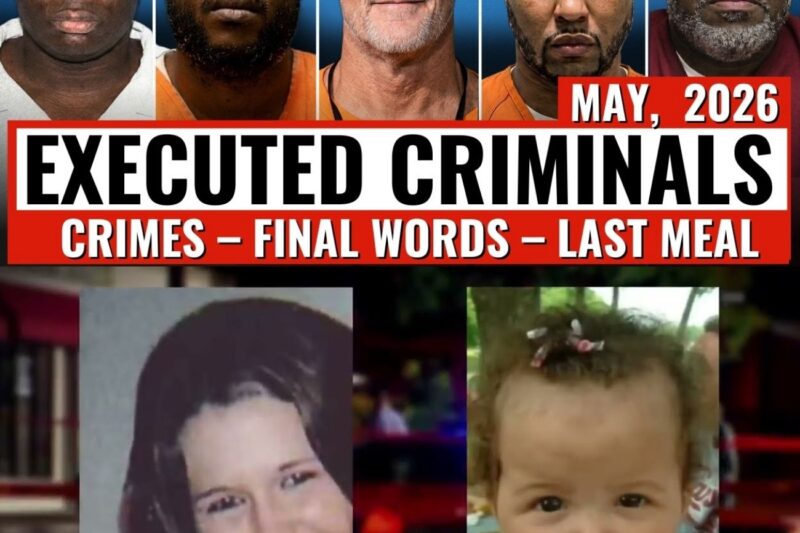 All PRISONERS EXECUTED in May 2026 (US): Last Meals & Final Words