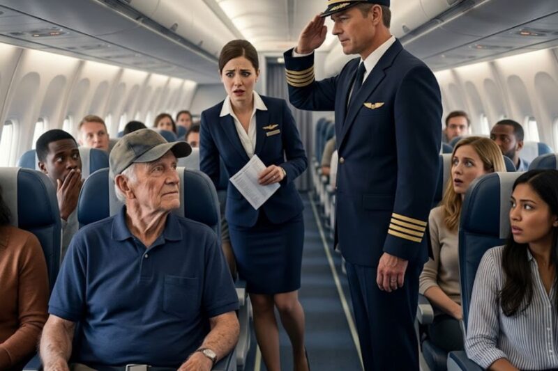 She Ordered the Old Man to Move—9 Minutes Later, the Pilot Stopped the Entire Flight and Saluted Him