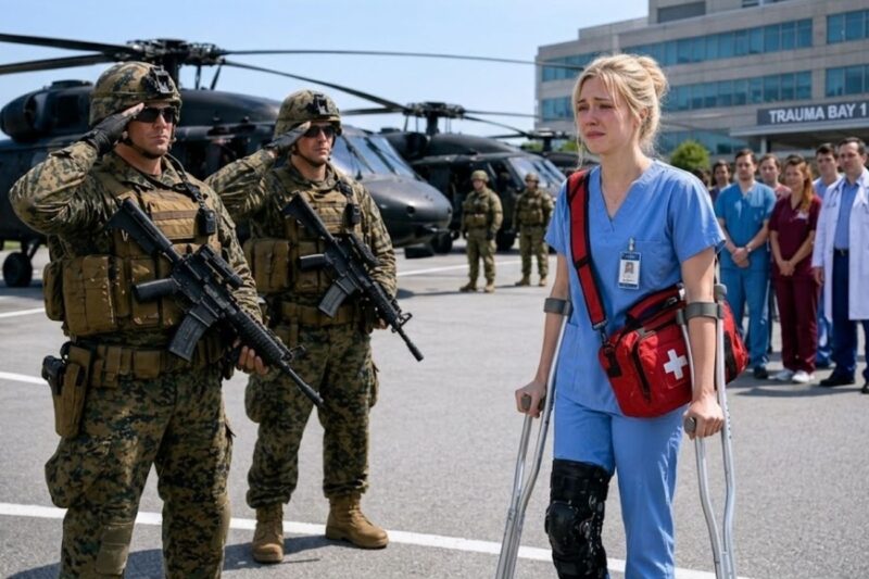 They Told The Limping Nurse To Stay Back—Until 4 Marine Helicopters Landed Demanding “Angel Six” 