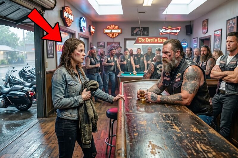 Nobody Wanted The Night Job At The Hells Angels Bar, Where Strangers Lowered Their Voices, Locals Crossed The Street, And Every Waitress Before Her Quit Before Payday — But She Took The Apron Anyway, Walked Into The Smoke-Filled Room With Nothing Left To Lose, And Found Something No One Expected: A Brotherhood That Protected Her, A Past She Could Finally Escape, And A Second Chance That Began The Moment The Toughest Biker In The Room Saw The Bruise On Her Wrist And Quietly Said, “You’re Safe Here Now.”