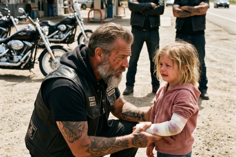 They Hurt a Little Girl and Thought No One Would Be Brave Enough to Stand Up for Her — Until a Silent Line of Hells Angels Rolled Into Town, Surrounded the Place Without Saying a Word, and Did Something No One Expected: They Protected Her, Exposed the Truth, and Turned One Child’s Painful Whisper Into a Moment of Justice So Powerful It Left the Entire Community in Tears