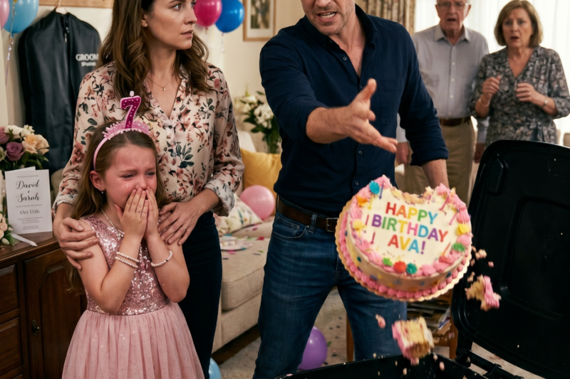 My Brother Threw My Little Daughter’s Birthday Cake Into the Trash in Front of Everyone, Laughing as She Tried Not to Cry — But Months Later, When His Dream Wedding Began Falling Apart and the One Person Who Could Save It Was Me, He Came Begging Like Nothing Had Happened… and That Was the Moment He Learned Humiliating My Child Wasn’t Just Cruel, It Was the Biggest Mistake of His Life.