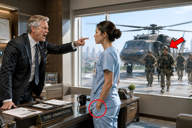 When the arrogant hospital chief pointed at the quiet temp nurse and shouted, “Fire her immediately,” the entire emergency ward went silent, believing her career was finished—until the windows began to shake, elite Army helicopters descended onto the hospital roof, and a team of decorated commanders stormed through the doors asking for her by name. In seconds, the woman everyone dismissed as ordinary was revealed as a legendary battlefield medical specialist, personally requested for a classified life-or-death operation, leaving the chief frozen as he realized he had just tried to remove the most important person in the building.