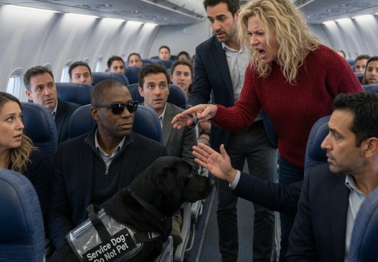 A Passenger Screamed and Tried to Force a Service Dog Off the Flight. Then the Man in Row 4 Stood Up.