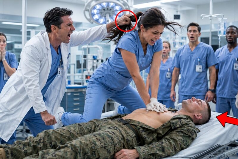 “Stop! You’re Just a Nurse,” the Arrogant Doctor Shouted Across the ER — But When a Decorated U.S. Marine Suddenly Collapsed, the Monitors Went Silent, and Every Specialist in the Room Froze, She Stepped Forward, Ignored His Humiliating Order, and Did the Impossible in Front of the Entire Hospital, Revealing a Secret Past No One Knew About and Turning One Cruel Insult Into the Shocking Moment That Made Even the Chief Surgeon Lower His Head in Shame
