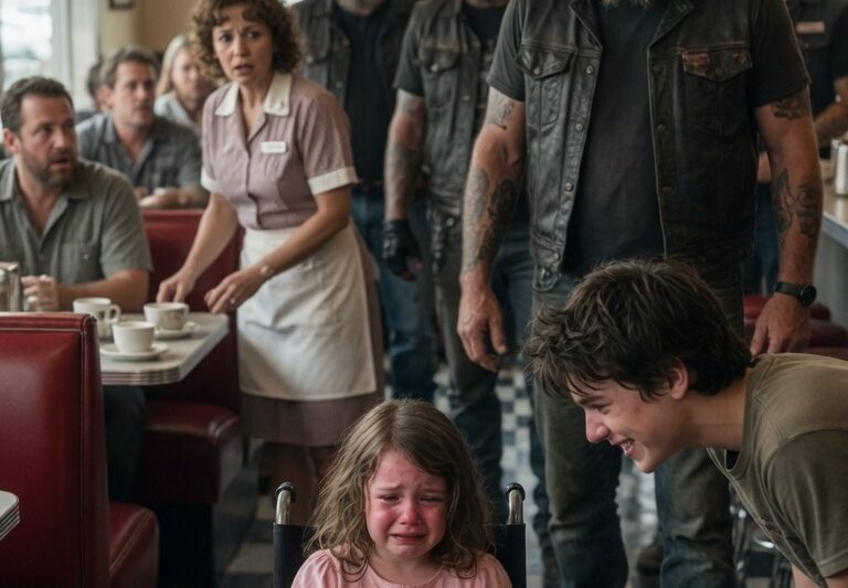 “Cry Again, Freak!” the Bullies Sneered as They Humiliated a Disabled 4-Year-Old Outside the School Gates — But They Never Expected the Child’s Silent Tears to Reach an Old Biker Who Had Lost Everything Once Before… Minutes Later, 85 Motorcycles Thundered Into the Parking Lot, Not to Cause Chaos, but to Stand Between One Innocent Child and a Town That Looked Away, Exposing the Cruel Secret Behind the Bullying, the Parents Who Protected It, and the Moment Everyone Learned That Even the Smallest Voice Can Bring Giants to Their Knees