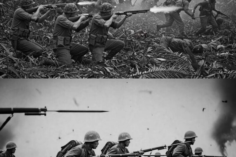 Japanese Troops Shocked by 12 Gauge Shotguns!