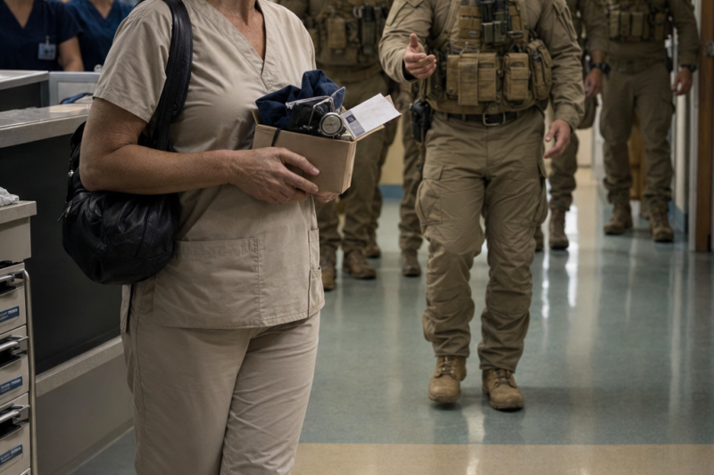 After 43 Years of Quietly Saving Lives, the Exhausted Nurse Clocked Out of Her Final Hospital Shift Thinking No One Would Remember Her — But When the Doors Opened and a Line of Navy SEALs Walked In, Standing Tall With Tears in Their Eyes, They Called Her “Ma’am” and Revealed the Secret Mission She Had Been Part of All Along, Leaving the Entire Hospital Silent.