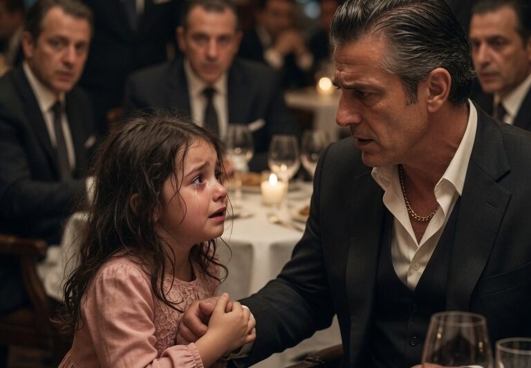 Little Girl Ran to the Mafia Boss Crying, “They’re Beating My Mama!”—Tears Streaming Down Her Face, Her Tiny Voice Shaking With Fear, and Everyone in the Room Held Their Breath, But What the Mafia Boss Did Next Left the Entire Neighborhood Stunned, Silence Falling Over the Streets as He Took Immediate, Relentless Action to Protect Her Mother, Punish the Wrongdoers, and Send a Clear Message That Anyone Who Harmed His People Would Regret Ever Crossing Him, A Decision That Changed the Lives of That Family Forever and Left Witnesses Both Terrified and Awed by His Power.