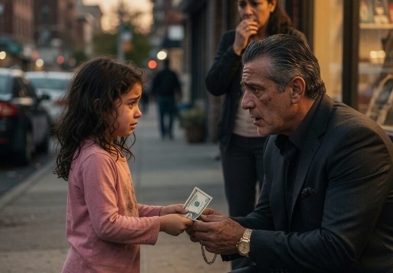 A Little Girl Approached the Mafia Boss, Handing Him Just $5 and Pleading, “Please Help My Mom,” Her Voice Quivering but Full of Desperation, and What She Said Next Made Even the Toughest Man Freeze, His Eyes Widening as Her Words Revealed a Truth So Innocent Yet So Heartbreaking That It Stopped Him Cold, Forcing Him to Reconsider Everything, Take Immediate Action, and Show That Sometimes Courage and Honesty from a Child Can Move Even the Most Hardened Hearts, Changing the Course of Lives in Ways No One Could Have Predicted.
