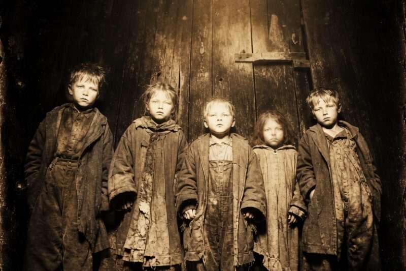 In 1914, the Miller Clan infants were reportedly discovered under circumstances that baffled early investigators, as records described children whose physical structures, growth patterns, and biological markers did not align with known human physiology. Medical examiners of the era documented anomalies in bone density, respiratory function, and cellular composition that challenged prevailing scientific understanding. The case, sealed for decades, resurfaced in fragmented reports suggesting the infants may not have conformed to any recognized human developmental model. To this day, the mystery surrounding the Miller Clan discovery continues to provoke debate among historians, anthropologists, and speculative researchers worldwide, even today.
