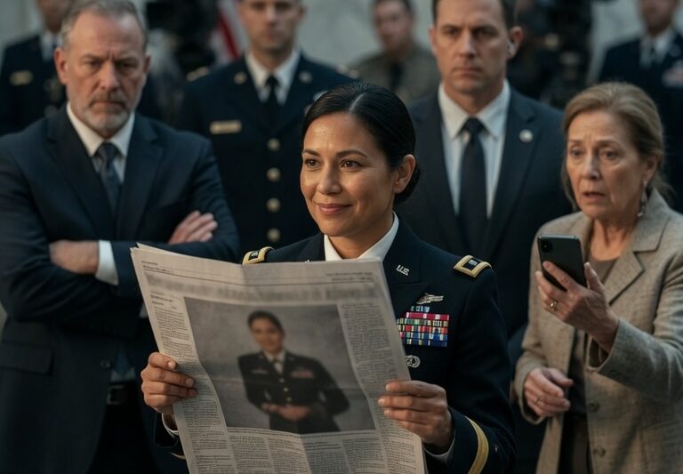 “WE’RE NOT WASTING OUR TIME ON YOUR PATHETIC LITTLE PROMOTION CEREMONY,” MY FATHER SAID, DISMISSING MY ACHIEVEMENT IN FRONT OF EVERYONE—BUT WHEN A NATIONAL NEWSPAPER PHOTOGRAPH SHOWED ME STANDING INSIDE THE PENTAGON WITH TWO ARMED BODYGUARDS BESIDE ME, EVERYTHING CHANGED IN AN INSTANT; LATER THAT NIGHT, MY MOTHER CALLED IN A PANIC, DEMANDING A FAMILY MEETING TOMORROW AS HER VOICE TREMBLED WITH SOMETHING I HAD NEVER HEARD FROM HER BEFORE—FEAR—AND WHEN I FINALLY WALKED INTO THAT MEETING THE NEXT DAY, I DIDN’T COME TO BE JUDGED OR EXPLAIN MYSELF, I CAME WITH A SURPRISE THAT WOULD FORCE THEM TO REWRITE EVERYTHING THEY THOUGHT THEY KNEW ABOUT ME AND THE LIFE THEY HAD DISMISSED FOR YEARS