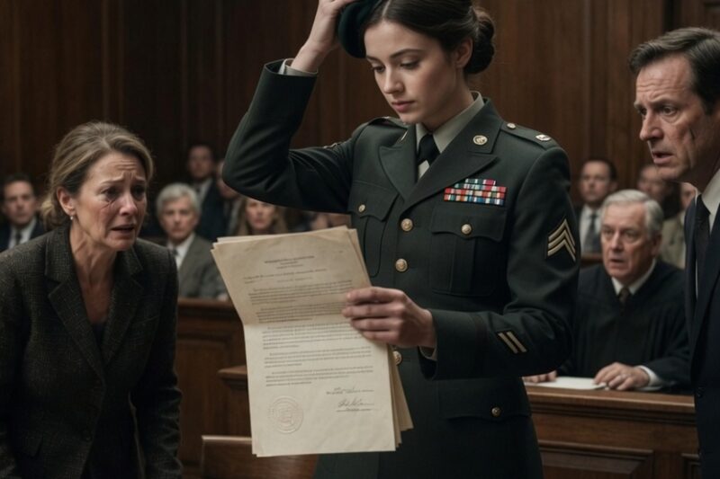 DAD SLAPPED MOM IN COURT AND CALLED HER “USELESS” WHILE SHE SHOOK HOLDING THE DIVORCE PAPERS—BUT NO ONE EXPECTED WHAT HAPPENED NEXT WHEN I SLOWLY STOOD UP IN THE SILENT COURTROOM, REMOVED MY GREEN BERET INSIGNIA, AND ASKED THE JUDGE TO TURN TO THE LAST PAGE OF THE FILE, A SIMPLE REQUEST THAT INSTANTLY CHANGED THE ENTIRE ATMOSPHERE OF THE ROOM; IN SECONDS, THE JUDGE FROZE, THE BAILIFFS SHIFTED UNEASILY, AND MY FATHER’S CONFIDENT EXPRESSION COMPLETELY COLLAPSED INTO PURE FEAR AS A LONG-HIDDEN SECRET DOCUMENTED IN THE EVIDENCE FILE CAME TO LIGHT, REVEALING A SHOCKING TRUTH ABOUT MY IDENTITY, MY SERVICE BACKGROUND, AND THE REAL REASON THIS CASE WAS NEVER AS SIMPLE AS A FAMILY DIVORCE DISPUTE