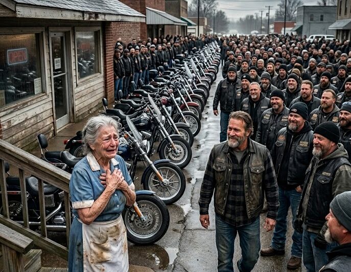 Poor Waitress Sheltered 15 Hells Angels From the Storm — Next Day, 500 Bikers Supported Her Diner