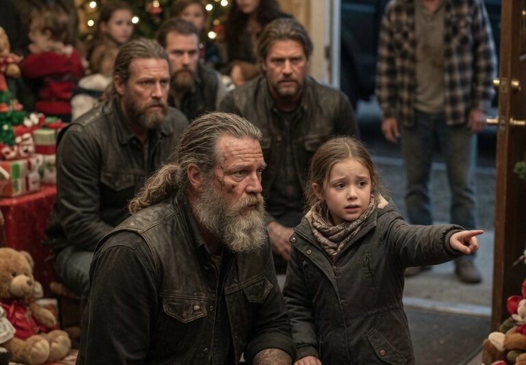 On Christmas Day, a little girl ran up to a biker, tears in her eyes, whispering, “My stepdad is drunk again,” terrified of what might happen next. She didn’t know that by reaching out, she was about to set in motion a chain of events no one expected. The Hells Angels, hearing her plea, immediately sprang into action. What followed was a mix of courage, protection, and swift justice, as these unlikely heroes stepped in to ensure her safety. That single act not only changed her holiday but left a lasting impact on everyone involved.
