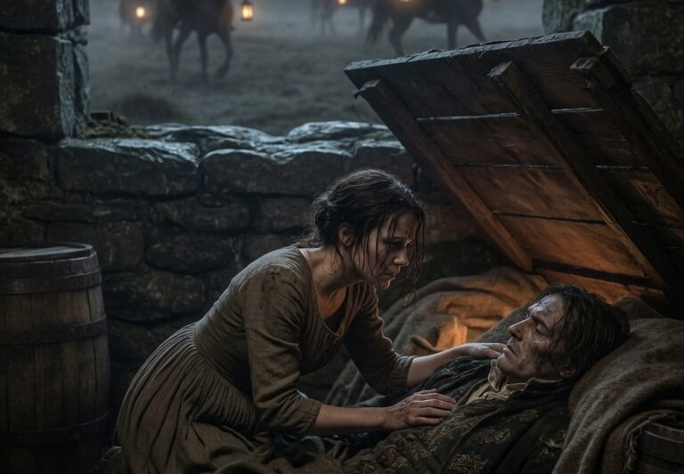 She Concealed the Dying Duke Beneath Her Cellar as His Uncle’s Riders Crossed the Moor — Two Weeks Later…