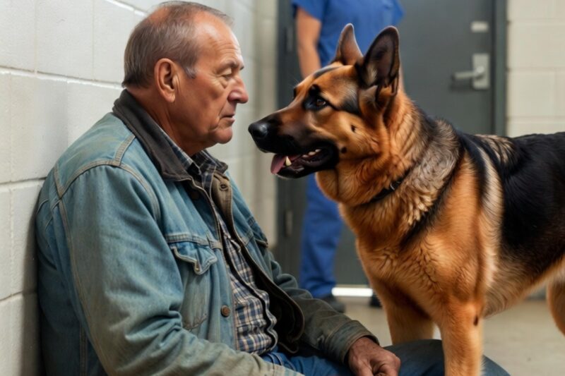 Everyone Thought the Military K9 Had Given Up—Until an Old Farmer Sat Beside Him and Revealed the Truth