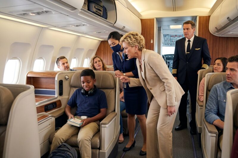 Get That Black Boy Out Of First Class!” She Shrieked—Until The Pilot Recognized His Powerful Surname