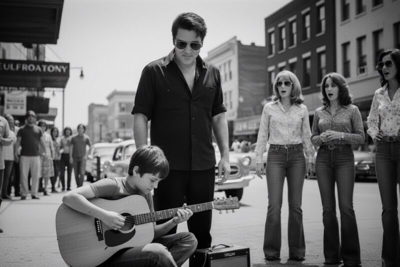 Street Kid Playing Elvis Song When SUDDENLY The King Himself Showed Up