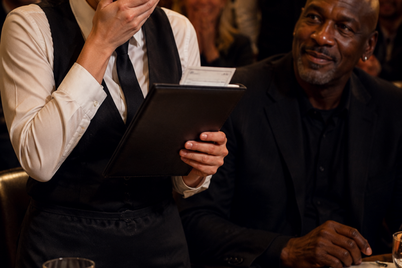 Waitress Serves Michael Jordan — When She Sees the Bill, She Breaks Down in Tears