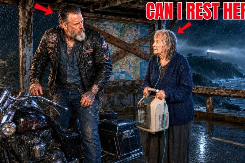 “Can I Rest Here?” an Elderly Woman Asked a Biker — What Followed Gave Her Hope Again